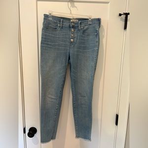Madewell 9” high rise skinny crop